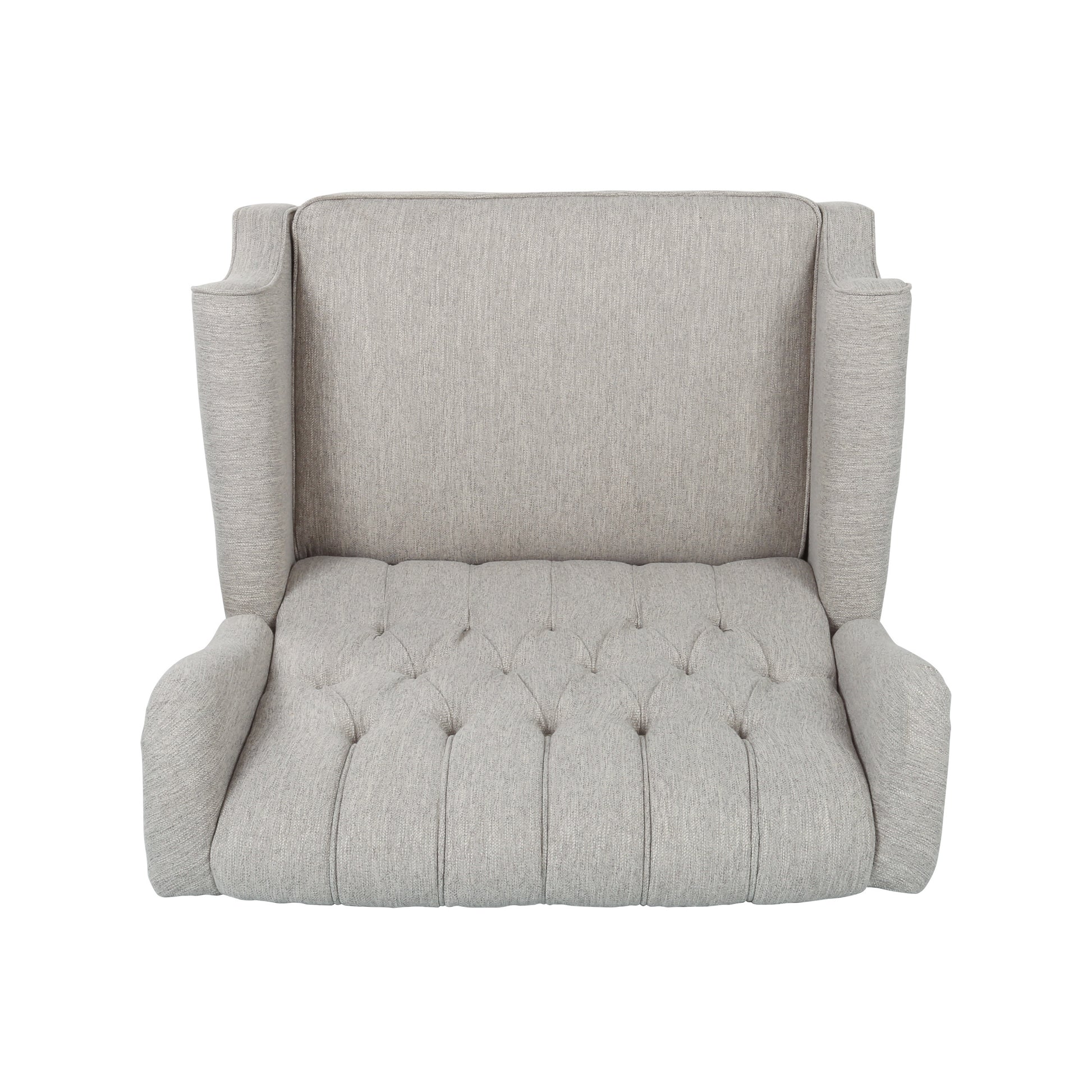 One And Half Seater Recliner Light Grey Fabric