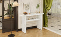 Elegant Minimalist Console Table With Rounded Edges And Sturdy Shelf Design For Entryway, Living Room Antique White Antique White Solid Wood Mdf