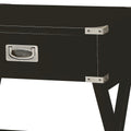 Black 1 Drawer End Table Black Primary Living Space Contemporary Drawers Rectangular Wood