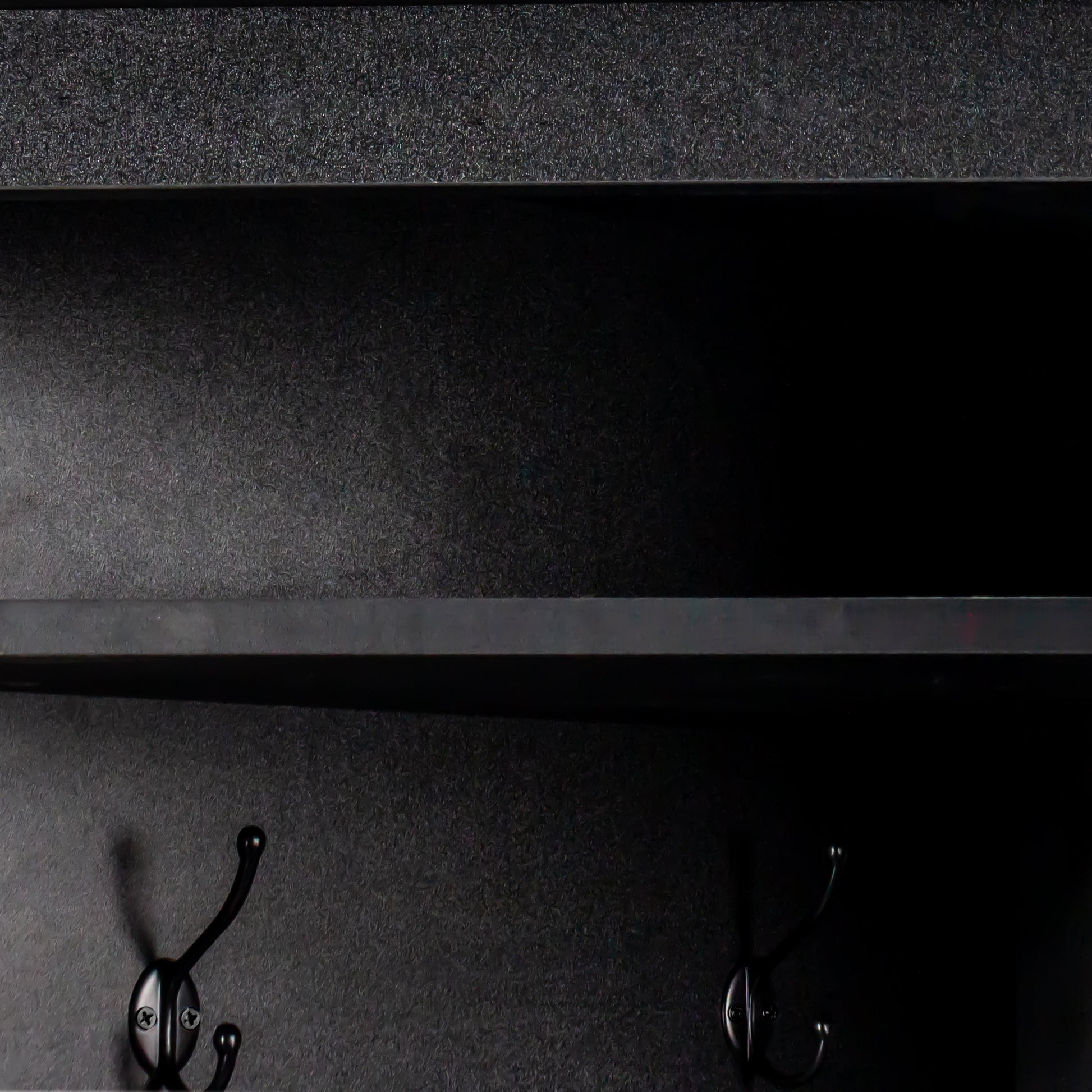 Minimalist Corner Hall Tree With Shoe Bench, Versatile Entryway Coat Rack With 4 Hooks, Corner Cabinet With Adjustable Shelf For Hallway, Living Room, Black, 29.5''W*71.6''H Black Particle Board