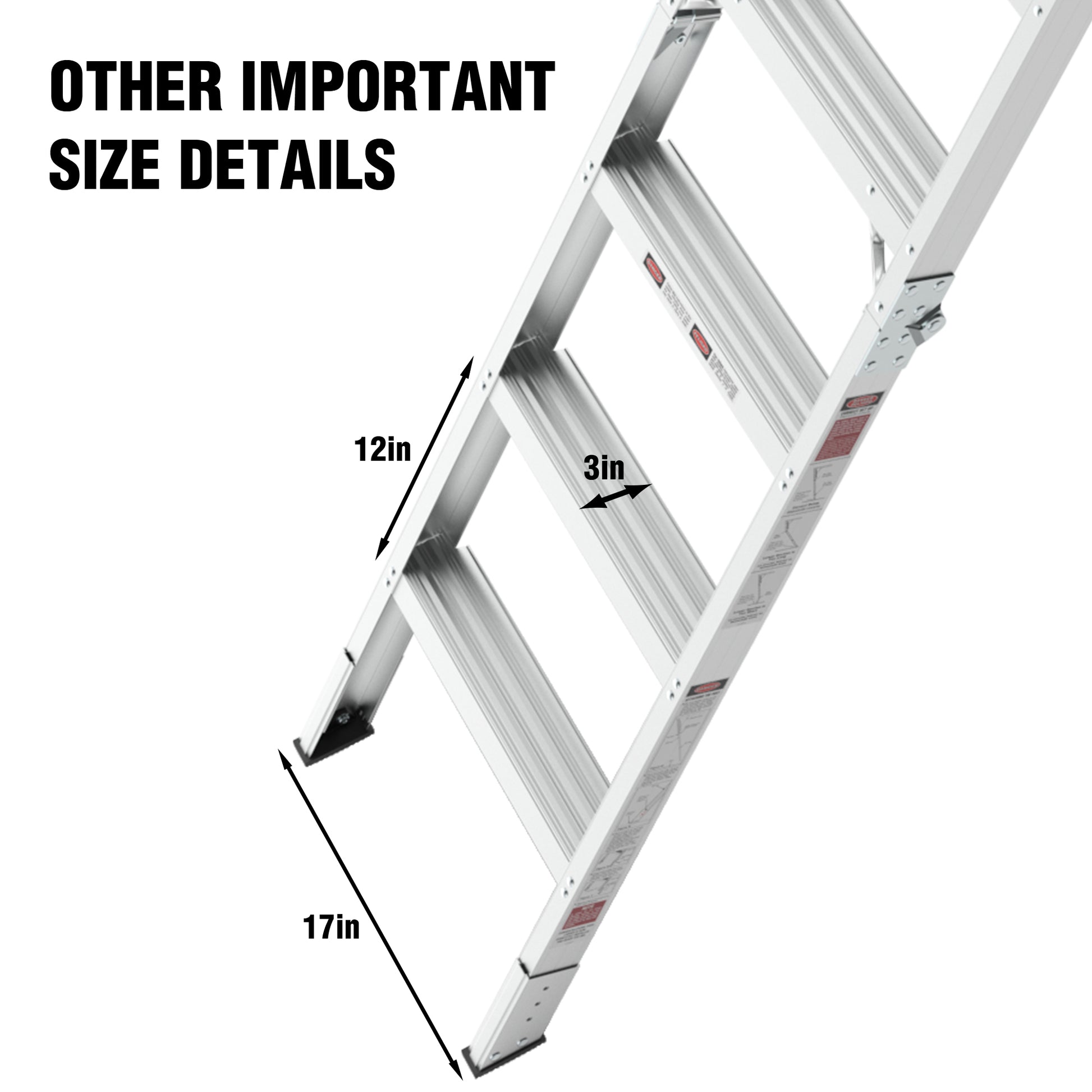 Household Aluminum Attic Ladder 25" X 54" ,375 Lbs Capacity, 7'8" 10'3" Ceiling Height Grey Aluminium Alloy