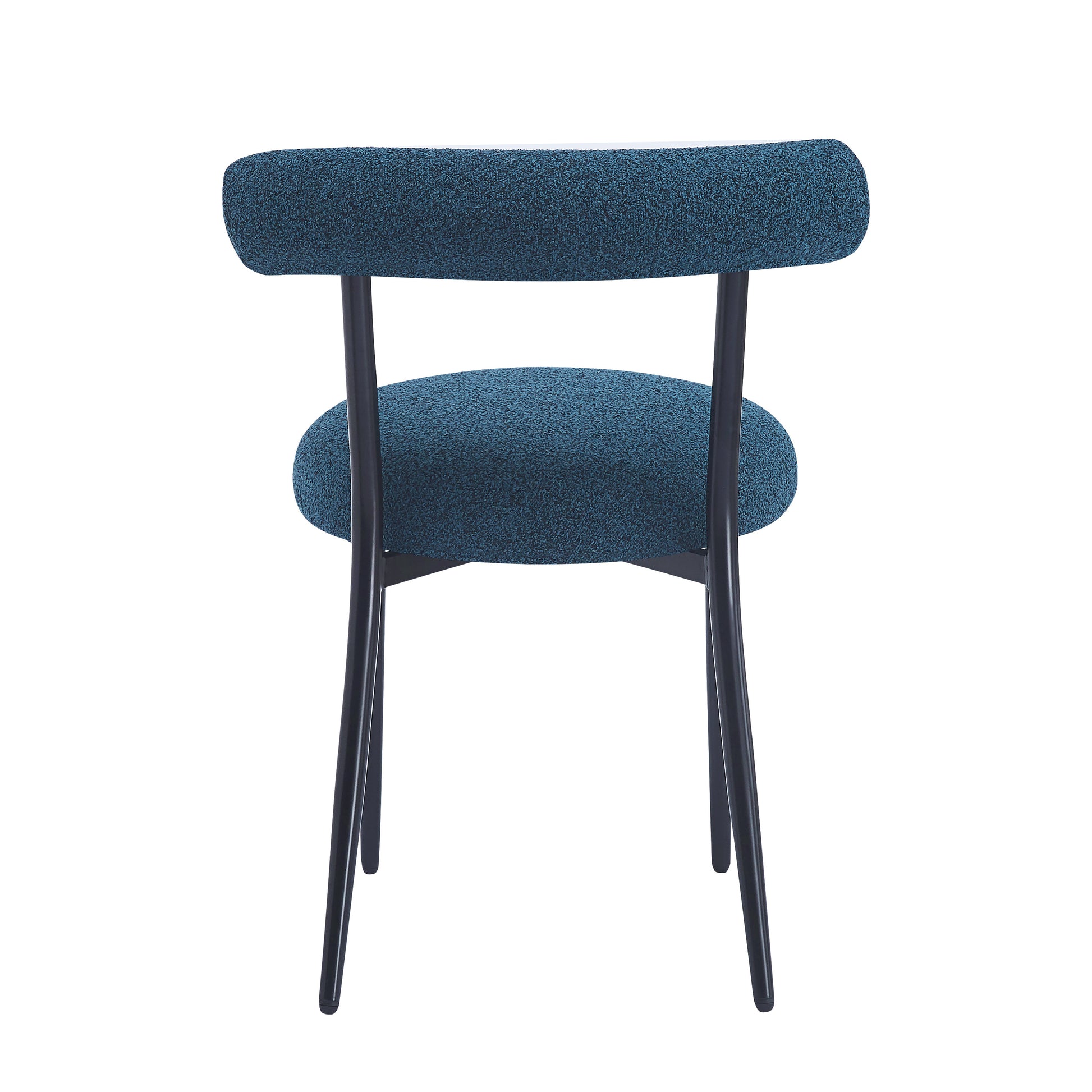 Dining Chair Set Of 2 Blue Fabric