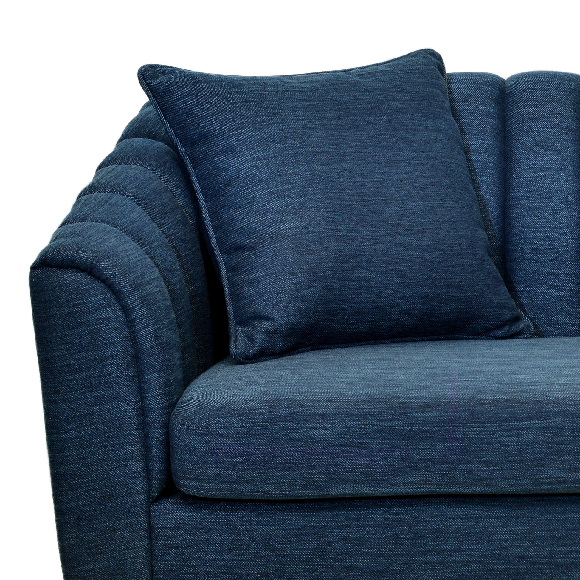 3 Seater Sofa Navy Blue Fabric