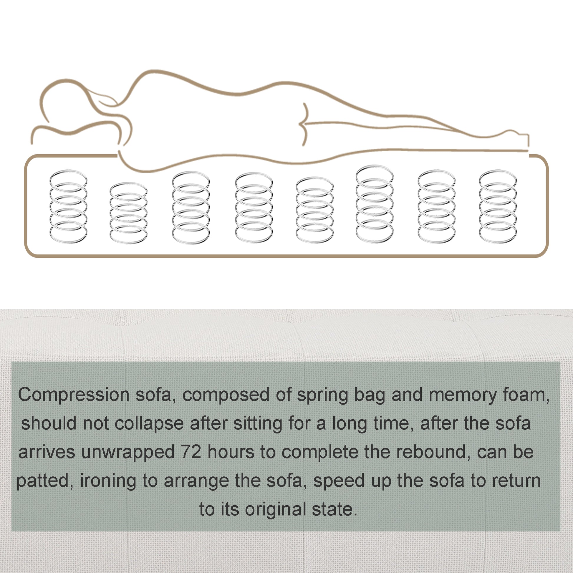 104.32*74.8 Modular Sectional Sofa Sleeper Couch, Sectional Sofa With Chaise And Ottoman, Convertible U Shaped Modular Sofa Set. Compressed Spon, Light Green Combo 2A 2B 2D Light Green Primary Living Space Soft Minimalist,Modern Foam Spring 6 Seat