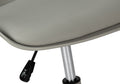 Office Chair, Adjustable Height, Swivel, Ergonomic, Computer Desk, Work, Juvenile, Grey Leather Look, Grey Metal, Contemporary, Modern Grey Foam Metal