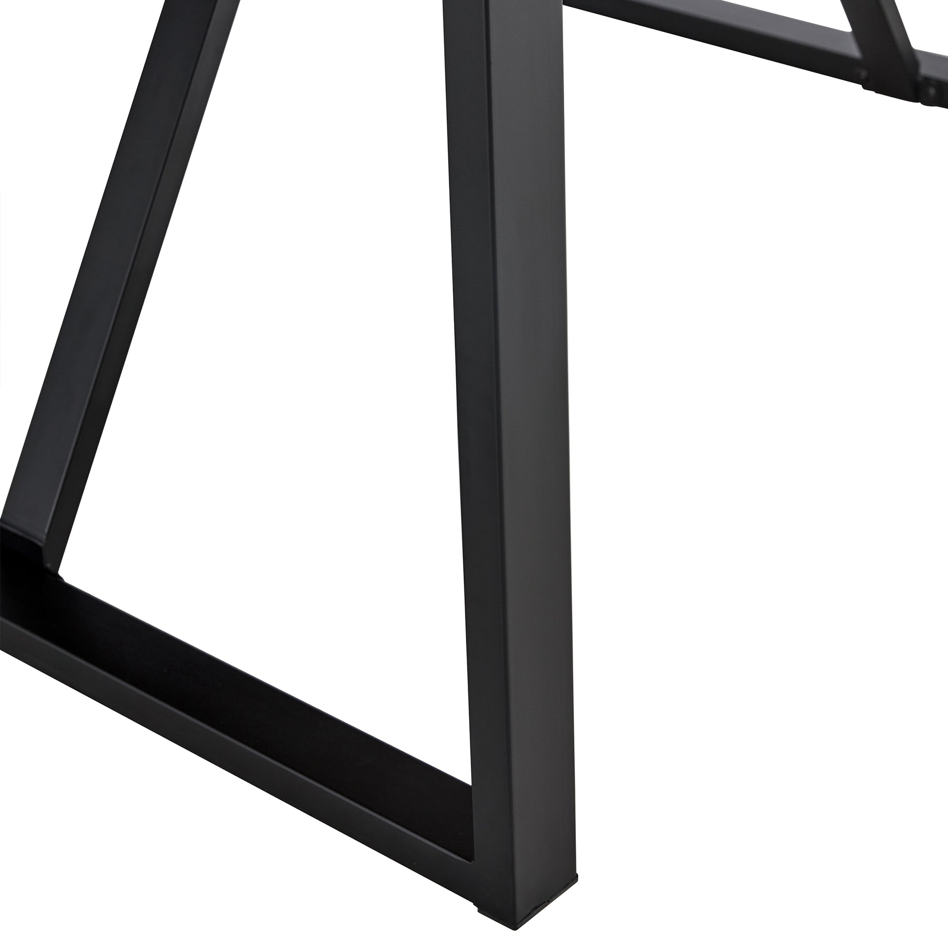 Table And Chair Set, Textured Top In Vintage Wood Color, Black Metal Legs. Dining Chair With White Faux Leather Backrest Cushion With Black Metal Legs. Wood Seats 6 Mdf Metal