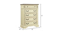 Noble Traditional Style 5 Drawer Chest Made With Wood In Antique Beige Beige Bedroom Traditional Acacia Solid Wood Mdf Wood