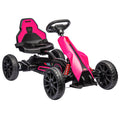 Aosom 12V Electric Go Kart For Kids, Outdoor Ride On Toy With Forward Backward Drive & Adjustable Speed, Gift For Child 3 8 Years Old, Pink Pink Iron Plastic