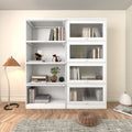 Bookcase Contemporary Closed Back Glass Doors Office Storage Cabinet Floor To Ceiling Low Cabinet Bookcase Against Wall Dustproof Bookshelf White Mdf