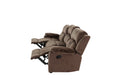 Comfortable Motion Sofa 1Pc Couch Living Room Furniture Chocolate Padded Suede Plush Cushion Metal Reclining Chocolate Suede Metal Primary Living Space Cushion Back Contemporary,Modern Pillow Top Arms Suede 3 Seat