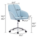 Ty Office Chair Baby Blue Velvet