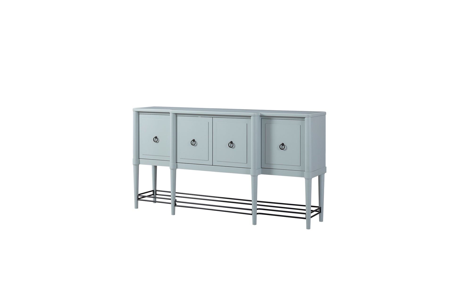 Breakfront Sideboard In A Ocean Finish Light Blue Solid Wood Mdf