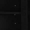 Storage Cabinet With Two Doors For Bathroom, Office, Adjustable Shelf, Mdf Board, Black Black Mdf