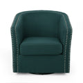 Swivel Chair Green Fabric