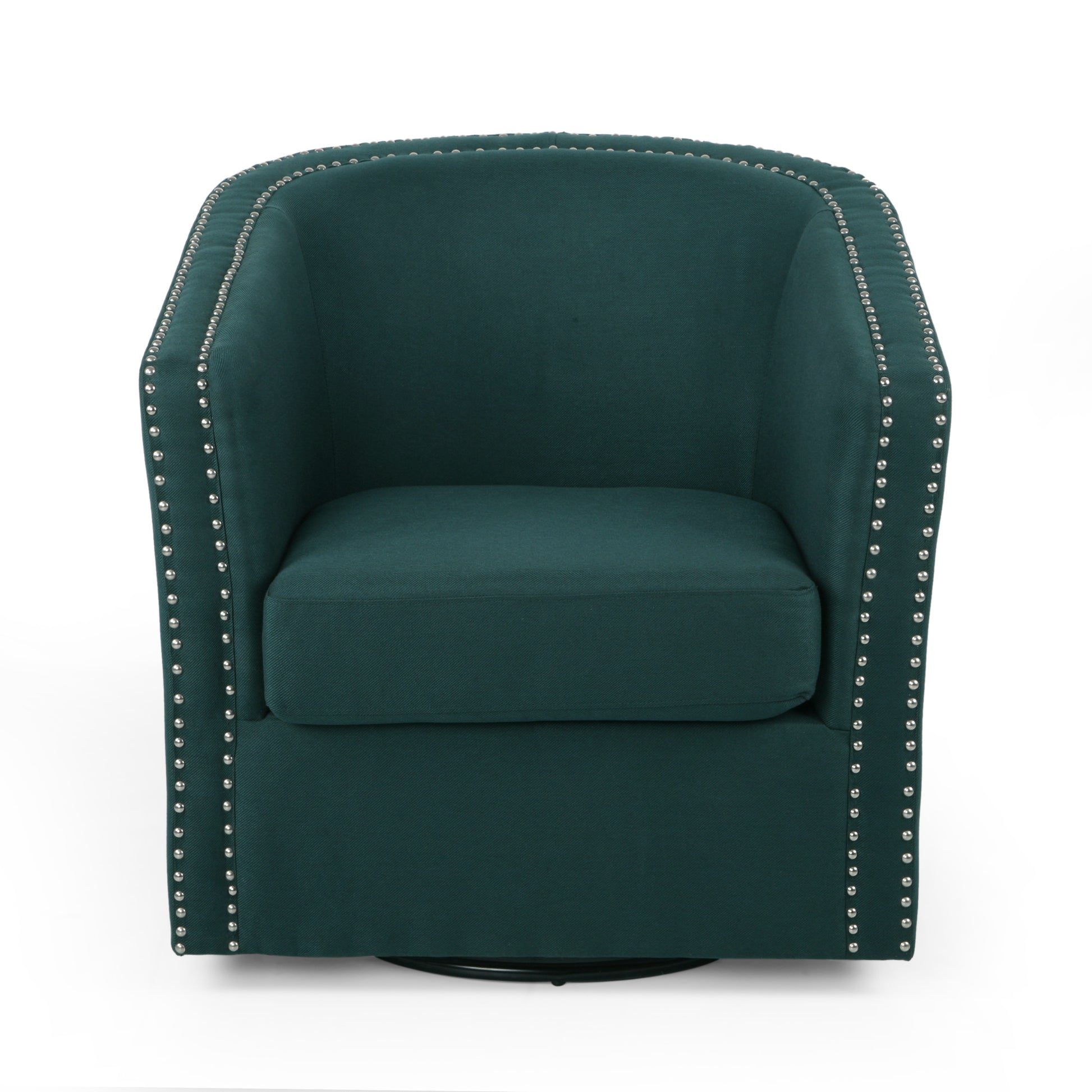 Swivel Chair Green Fabric