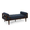 Chaise Lounge Navy Blue Fabric