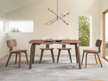 Casson Dining Table, Walnut Finish Dn02309 Walnut Wood