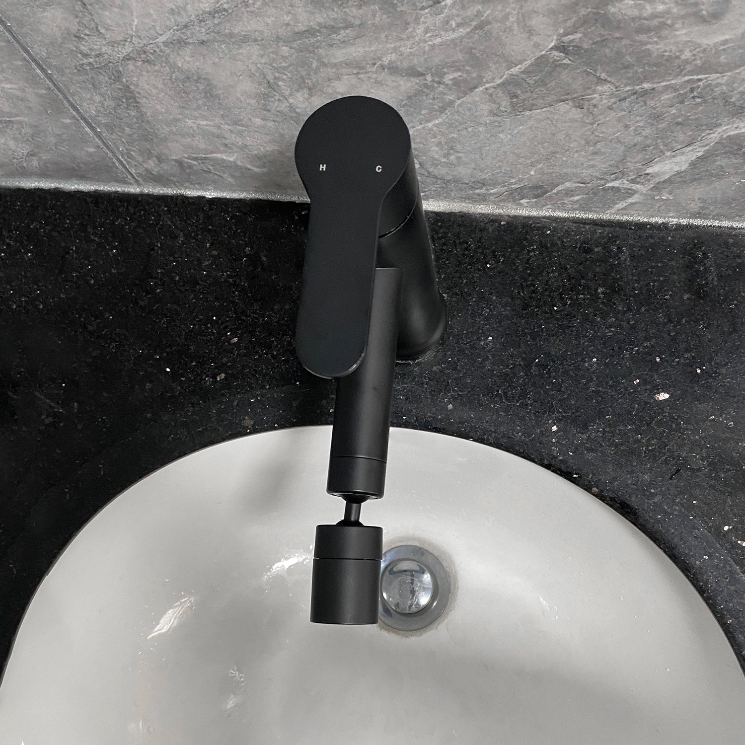 Bathroom Faucet,Single Handle Bathroom Vanity Sink Faucet Matte Black Stainless Steel