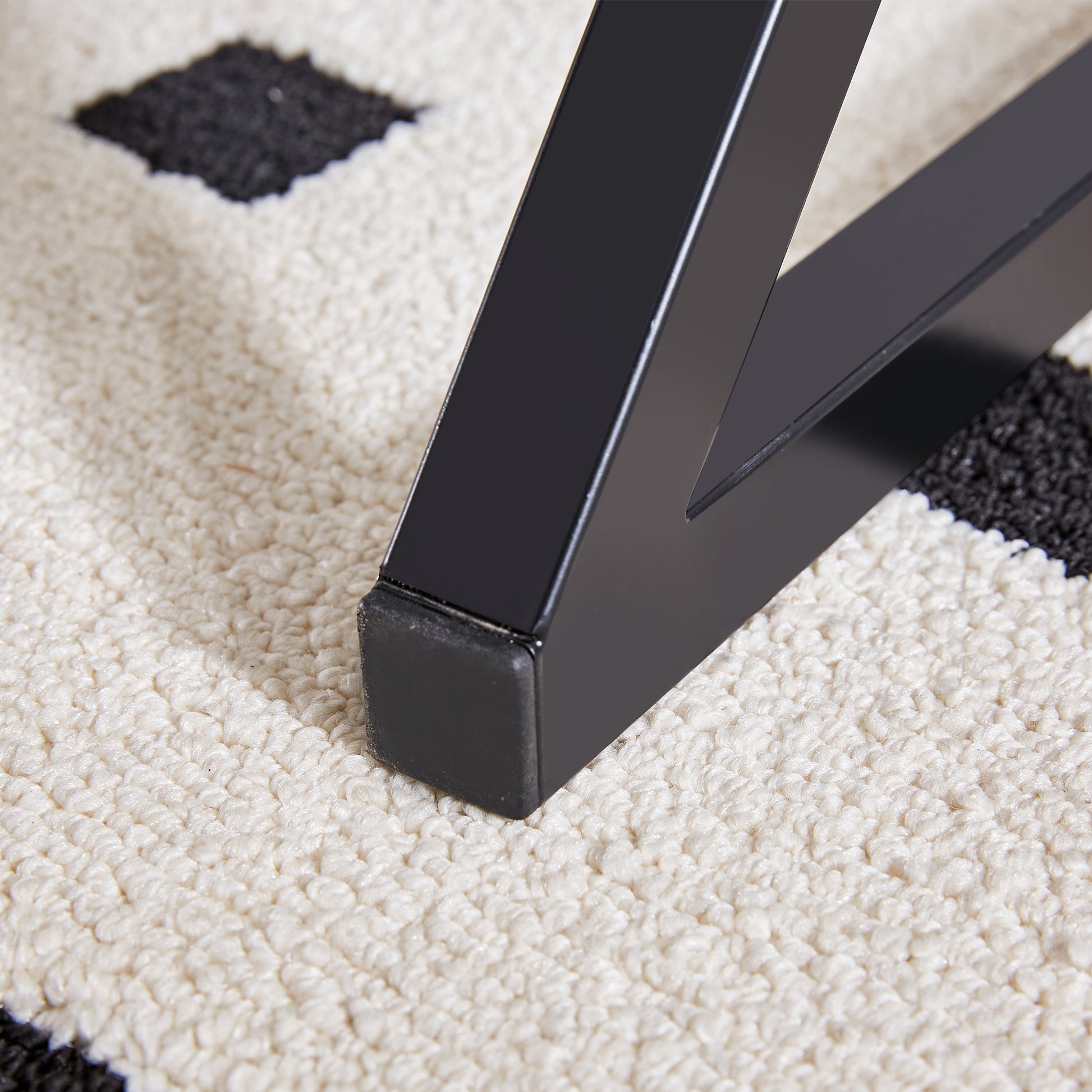 A Modern Minimalist Style Marble Patterned Coffee Table With Black Metal Legs. Computer Desk. Game Table. Tea Table. Ct Xx White Black Sintered Stone