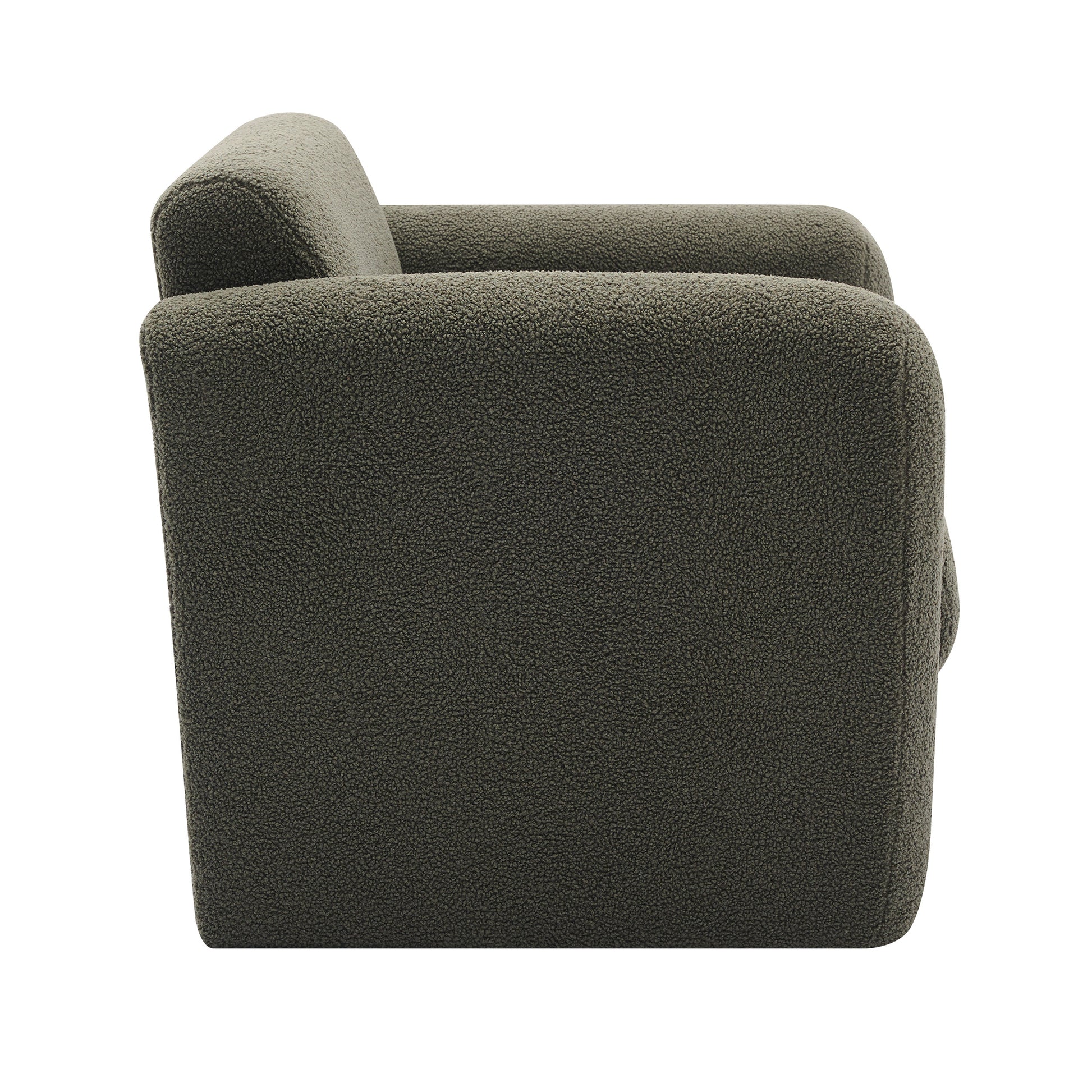 Modern Accent Chair Lambskin Sherpa Fabric Upholstered Comfy Reading Arm Chair Soft Padded Armchair With Back And Pillow For Living Room Bedroom Reception Waiting Room Office,Seaweed Green Seaweed Green Primary Living Space Upholstered