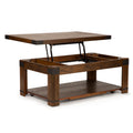 Arusha Lift Top Cocktail Table Cherry Solid Wood Mdf