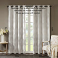 Ogee Knitted Jacquard Total Blackout Curtain Panel Only 1 Pc Panel Ivory Polyester