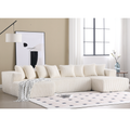 Arrived 131'' Modular Sectional Couch, U Shaped Sofachaise Lounge, Striped Fabric,Upholstered 4 Seater Couch For Living Room, Bedroom, Free Combination Sofa Corduroy ,White White Polyester Primary Living Space Soft Modern Square Arms Foam Upholstered 4