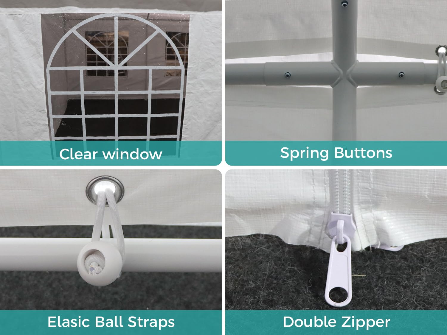 Sannwsg Party Tent 13X26Ft Heavy Duty Canopy Tent With Removable Sidewalls,3 Box Outdoor Waterproof Patio Camping Gazebo Shelter,Perfect For Wedding Holiday Birthday Bbq Backyard Evening Tent White Garden & Outdoor Metal