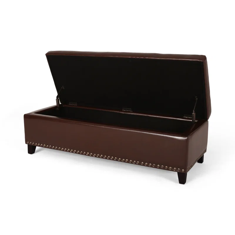 Baltimore Ottoman Chestnut Leather