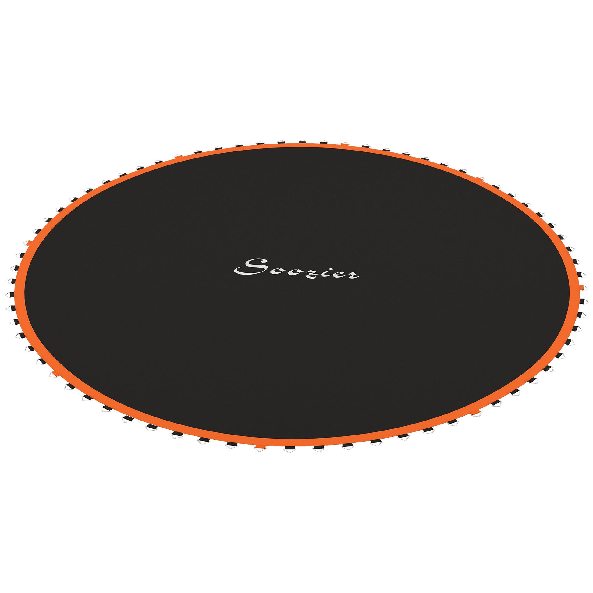 Soozier Trampoline Replacement Mat, Fits 12' Trampoline With 72 V Hooks & 5.5" Springs, Trampoline Mat With 8 Rows Of Stitching & Spring Pull Tool Spring & Frame Not Included , Orange Orange Plastic