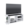 Goodwood Minimalistic Tv Stand For 65 Inch Tv With 5 Open Shelves White Primary Living Space 60 69 Inches 60 69 Inches Modern 65 Inches Particle Board