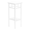 Accent Table, Side, End, Plant Stand, Square, Living Room, Bedroom, White Laminate, White, Contemporary, Modern White Mdf