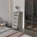 Concrete Gray 5 Narrow Drawer Dresser Gray Gray Bedroom Wood