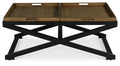 Topeka 3 Piece Table Set Brown Brown Wood