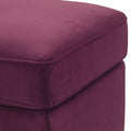 Burdy Rectangle Ottoman Burgundy Primary Living Space Solid Luxury Pine Rectangle Fabric Metal