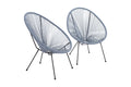 Acapulco Chair Blue Grey Blue Gray Fabric Plastic