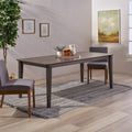 Dining Table With Square Leg Brown Solid Wood Mdf