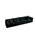 Modular Sectional Sofa For Living Room,U Shaped Couch 5 Seater Convertible Sectional Couch With 1 Ottoman ,Black Chenille Black Chenille 4 Seat