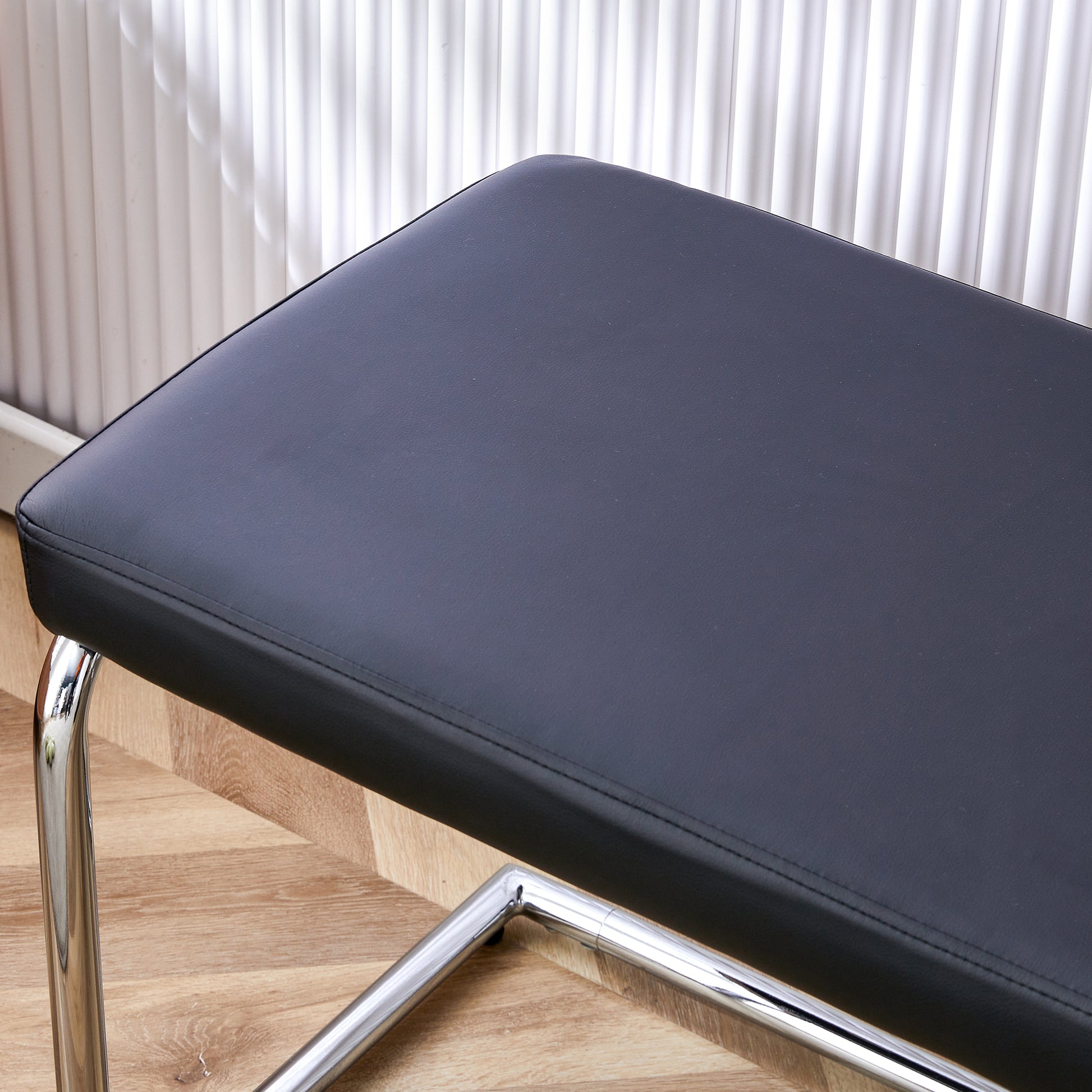 Table And Chair Set, Large Modern Minimalist Rectangular Glass Dining Table Suitable For 6 8 People, Equipped With 0.39 "Tempered Glass Tabletop, Mdf Oc Shaped Bracket, And Metal Base. Black Glass