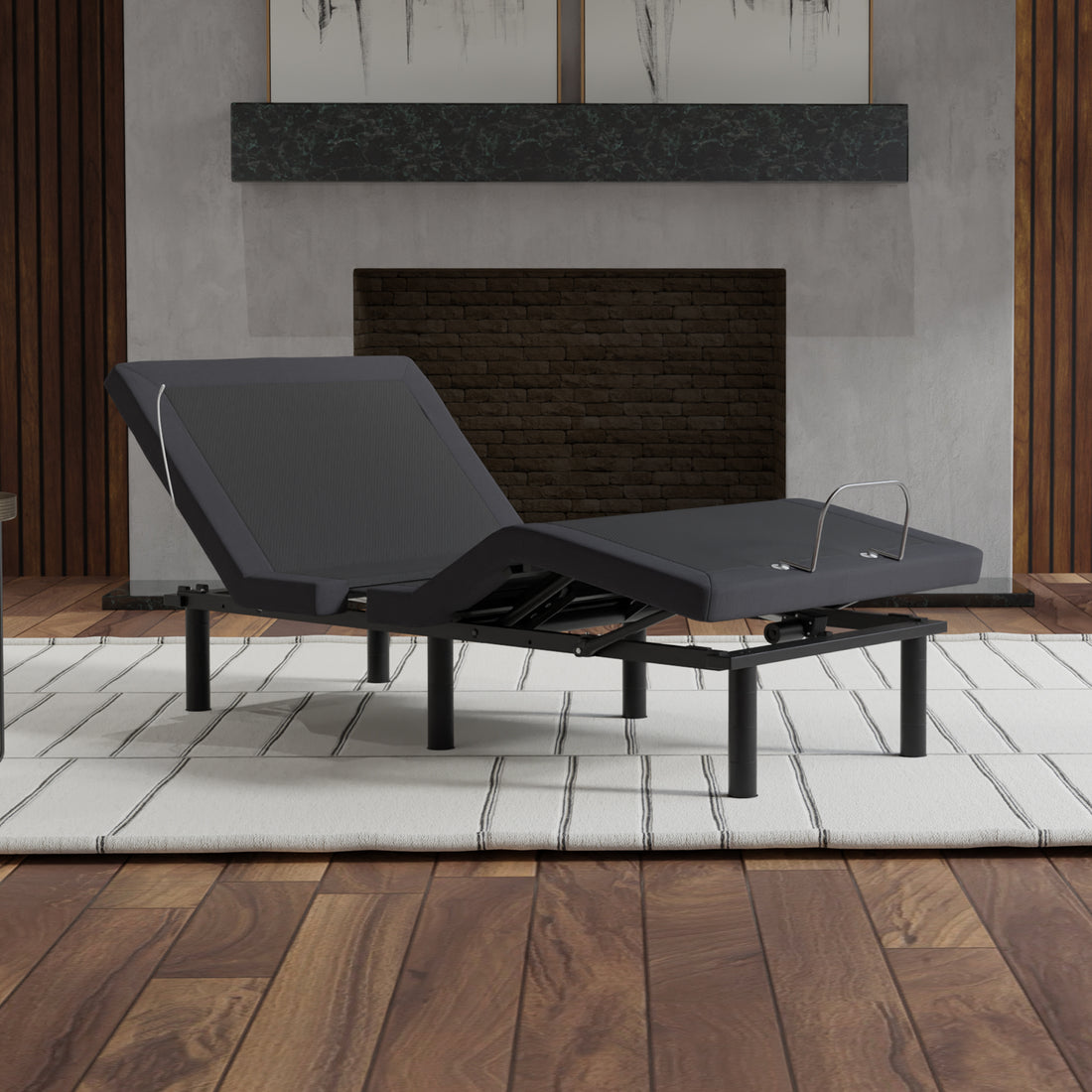 Model G2 Adjustable Base Twin Long: Voice Command, Glide Tech, Led Lights, Zero Clearance Twin Xl Dark Grey Metal