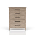 5 Drawer Chest Sand Finish Sand Solid Wood Mdf