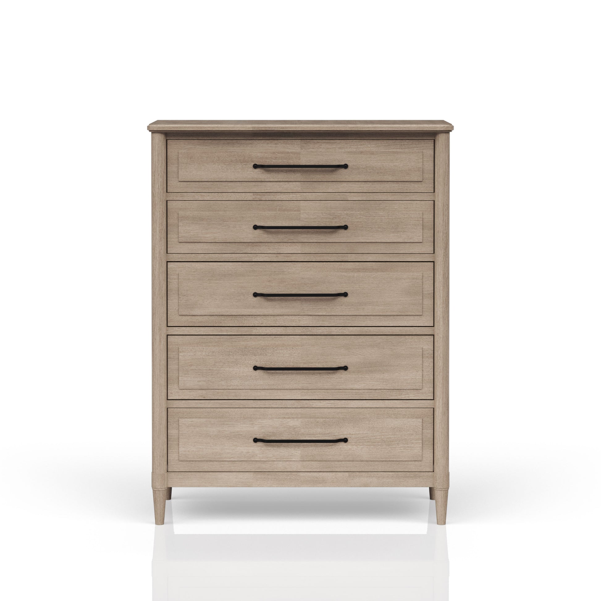 5 Drawer Chest Sand Finish Sand Solid Wood Mdf