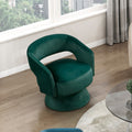 Modern Luxury Swivel Accent Chair 1Pc Green Velvet Upholstery Solid Wood Stylish Home Furniture Green Primary Living Space Luxury,Modern Plywood,Solid Wood