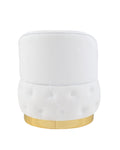 360 Degree Swivel Cuddle Barrel Accent Storage Chairs White Velvet