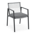 Outdoor Dining Set, Dining Chair Set Of 6 Aluminum Dining Table, Gray Black Black Grey Aluminum