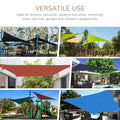Outsunny 13' X 20' Rectangle Sun Shade Sail Canopy Outdoor Shade Sail Cloth For Patio Deck Yard With D Rings And Rope Included Sand Sand Hdpe