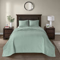 Reversible Quilt Set Seafoam King Cal King Seafoam Cotton