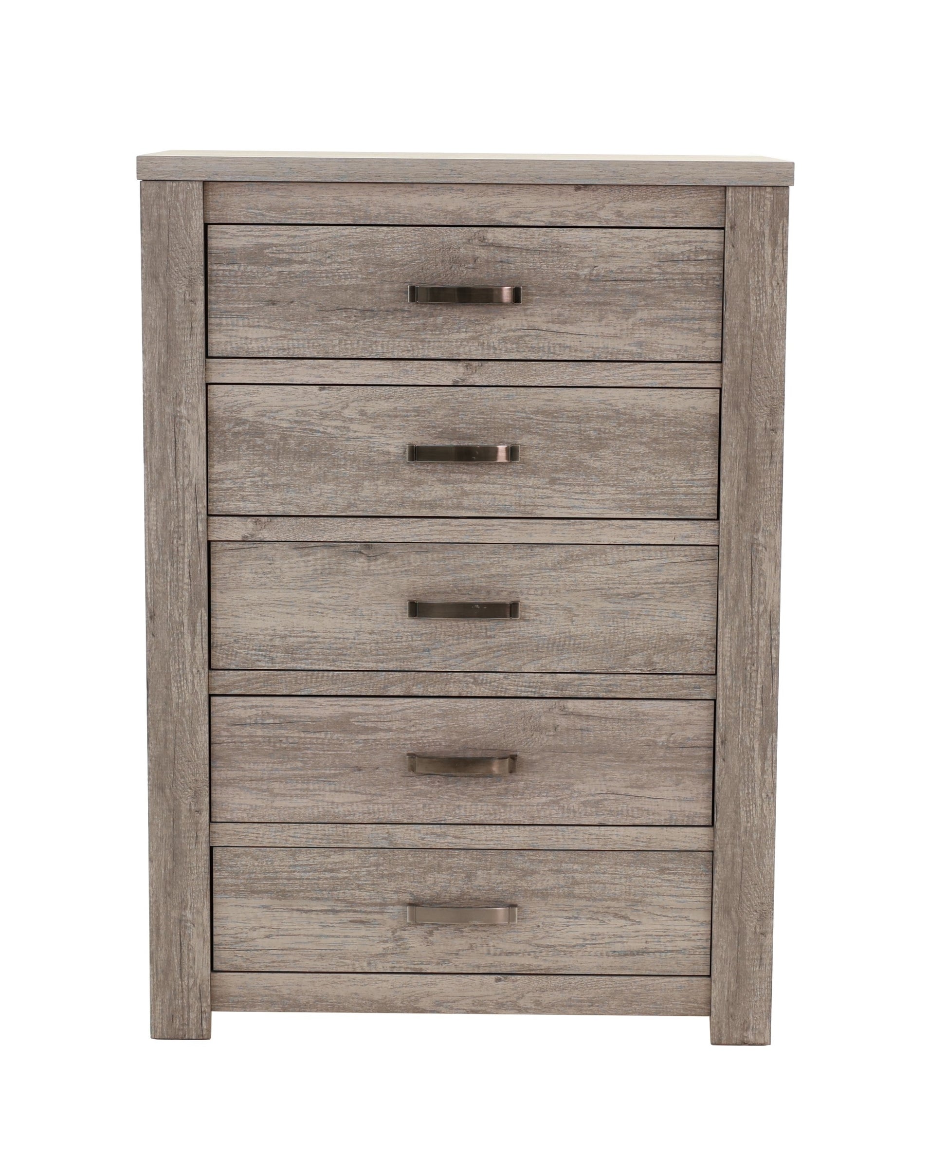 Bedroom Furniture Rustic Light Grey Simple 1Pc Chest Of Drawers 5 Drawers Storage Cabinet Solidwood Light Grey Bedroom Modern,Transitional Pine Particle Board Mdf,Solid Wood