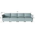 Modular Sectional Sofa, Convertible Sofa Seat With Storage, Sleeper Sectional Sofa Set, Fabric Flexible Modular Combinations For Living Room Antique Blue Fabric 4 Seat