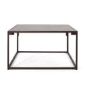 Modern Industrial Coffee Table, Gray And Bronze Grey Primary Living Space Coffee & End Tables Rectangular Mdf